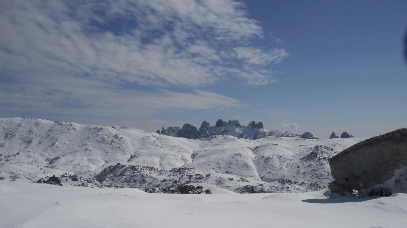 raquettes à neige alta rocca corsica plateau du Cuscionu